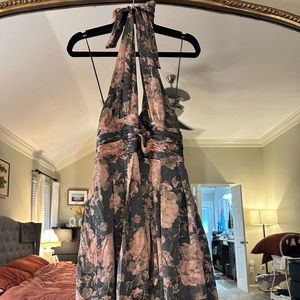 Floral Adrianna Papell Halter Dress